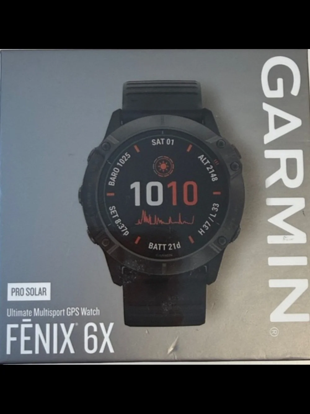 Garmin Fenix 6X Pro Solar GPS Watch - GREY.